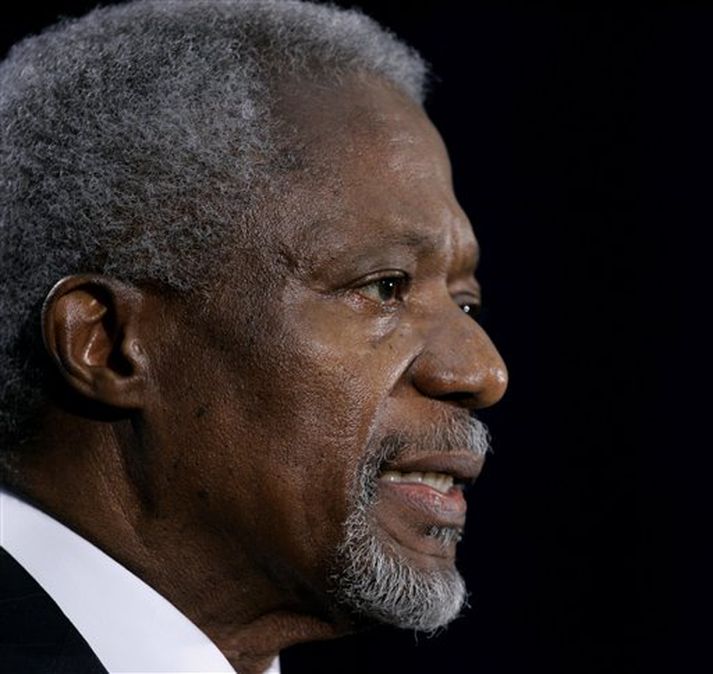 Kofi Annan, fráfarandi framkvæmdastjóri Sameinuðu þjóðanna.