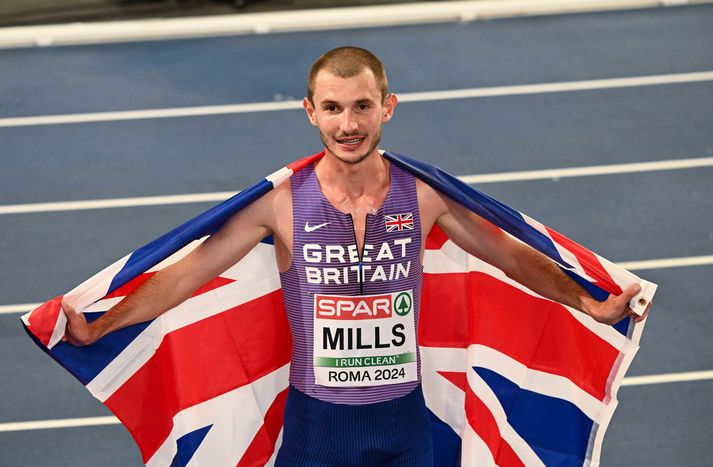 George Mills eftir úrslitin í fimm þúsund metra hlaupi á EM.