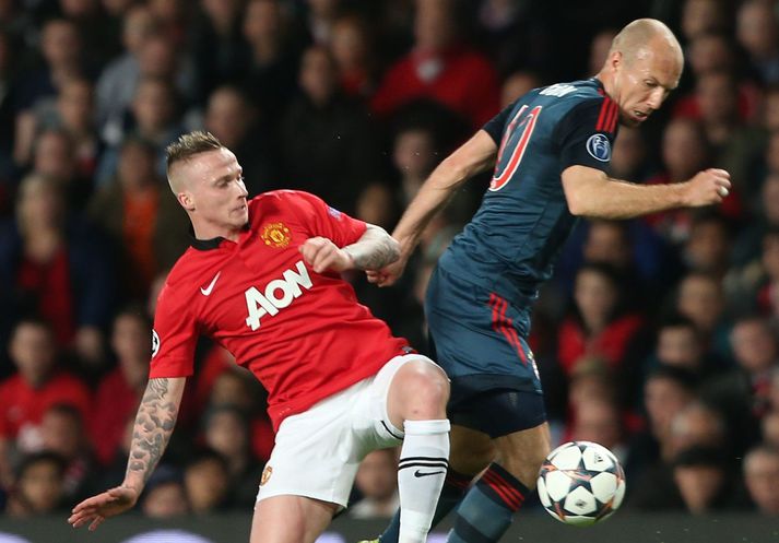 Alexander Büttner í leik með Manchester United gegn Bayern Munich.