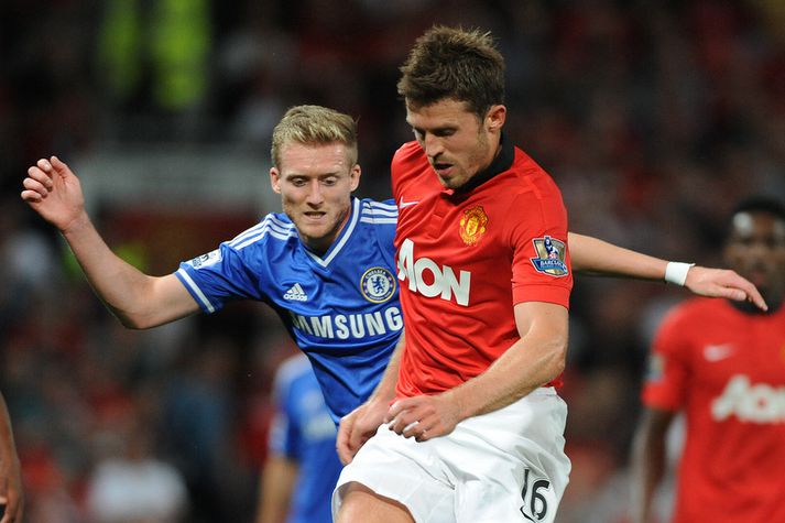Michael Carrick í leik með United gegn Chelsea