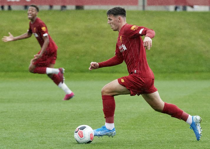 Bobby Duncan í varaliðsleik með Liverpool.