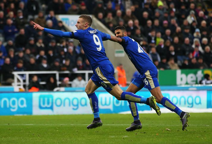 Tvíeykið Vardy og Mahrez hefur gert vörnum andstæðinga Leicester lífið leitt í vetur.