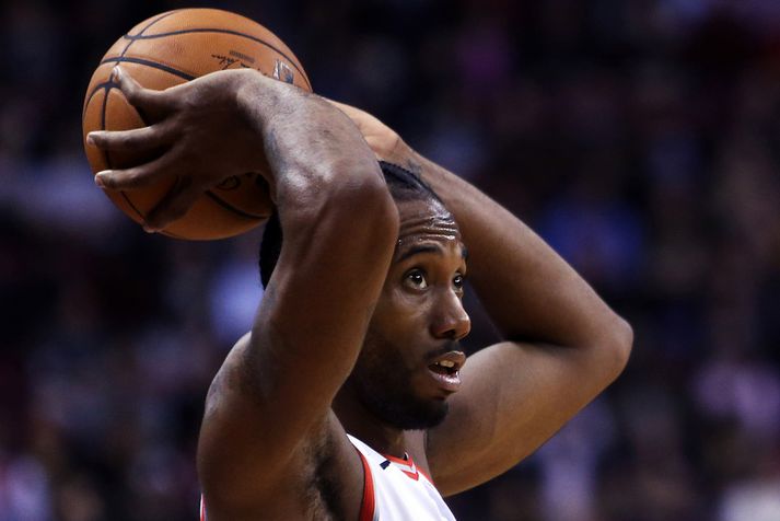 Kawhi Leonard hefur verið frábær með Toronto-liðinu í vetur.