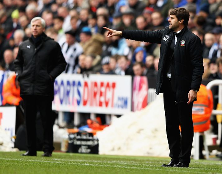 Mauricio Pochettino á St. James' Park í dag.