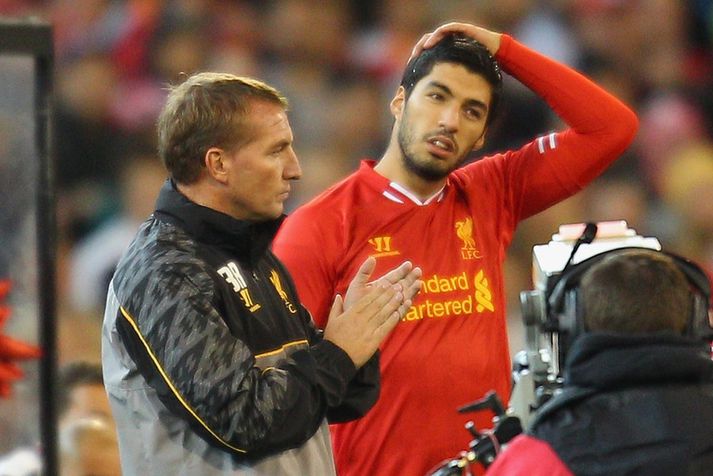 Brendan Rodgers og Luis Suárez voru góðir saman hjá Liverpool.
