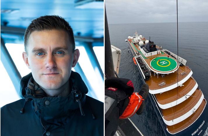 Eitt útkallið var í kjölfar þess að aðstoðar gæslunnar var óskað vegna einstaklings sem veiktist um borð í skemmtiferðaskipi norður af landinu. Þetta staðfestir Ásgeir Erlendsson upplýsingafulltrúi Landhelgisgæslunnar.