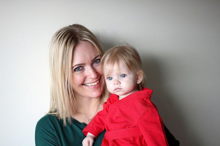 Berglind Baldursdóttir og Indiana Karen litla frænka hennar.
