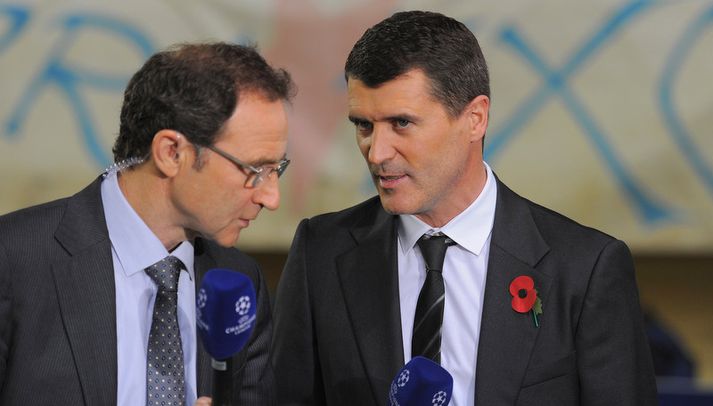 Roy Keane, til hægri, með Martin O'Neill.