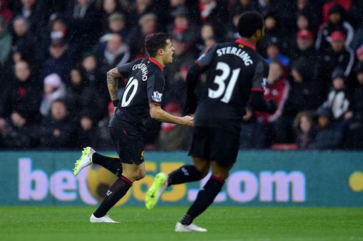 Coutinho fagnaði eðlilega mjög vel.