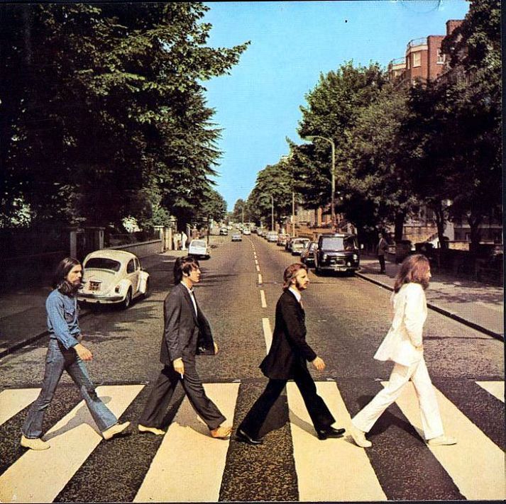 Myndin á umslagi plötunnar Abbey Road.