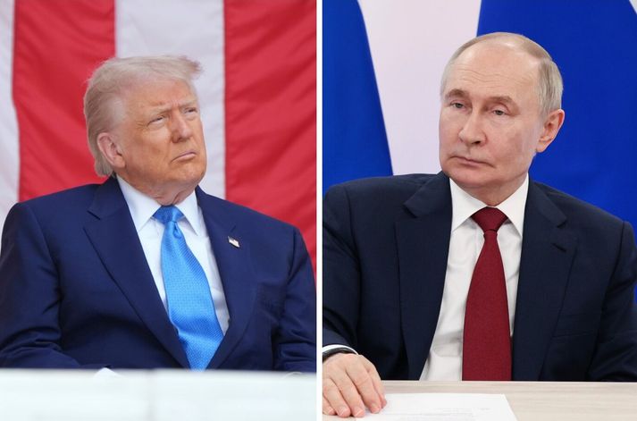 Donald Trump og Vladimír Pútín.
