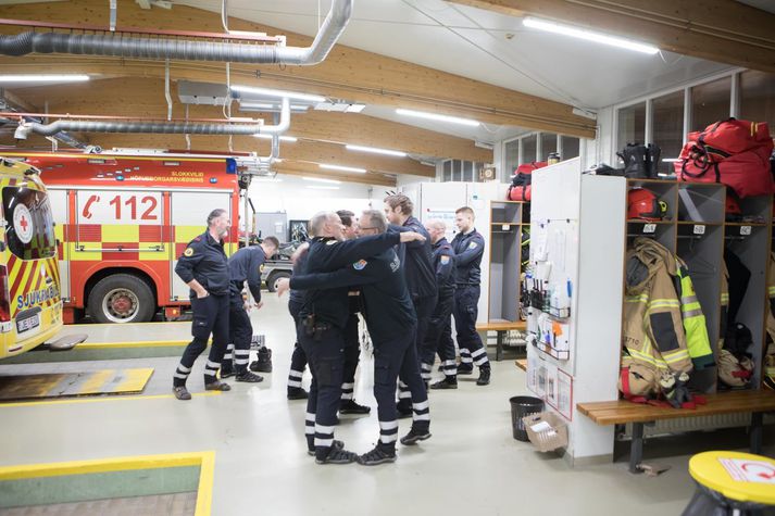 Það voru tímamót við vaktaskipti hjá Slökkviliðinu á höfuðborgarsvæðinu í gær.