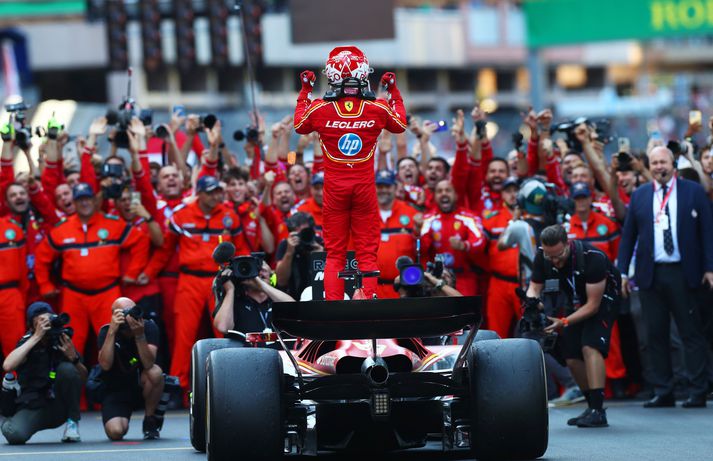 Charles Leclerc tókst loksins að sigra á sínum heimaslóðum