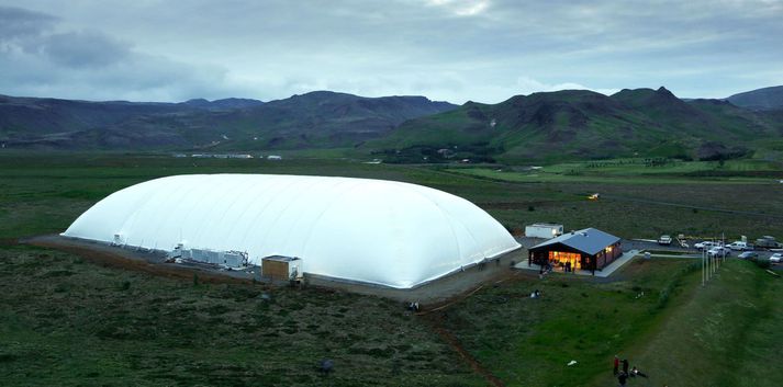 Gamla Hamarshöllin var uppblásin. Sú nýja mun ekki verða það, þegar hún rís. 