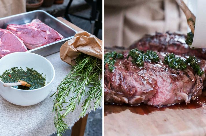 Ása Regins segir Chimichurri æðislega með grilluðu kjöti líka á köldu vetrarkvöldi á Íslandi.