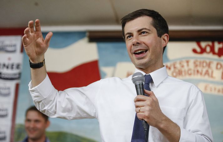 Borgarstjórinn Pete Buttigieg nýtur óvæntra vinsælda og er nú einn sá sigurstranglegasti í forkosningum Demókrata.
