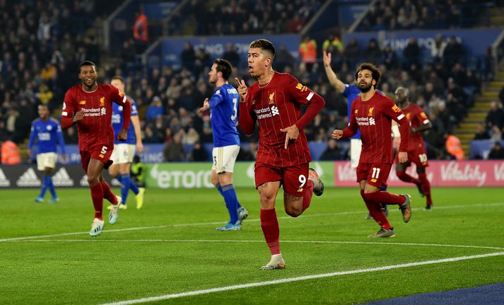 Firmino skoraði tvö mörk gegn Leicester.