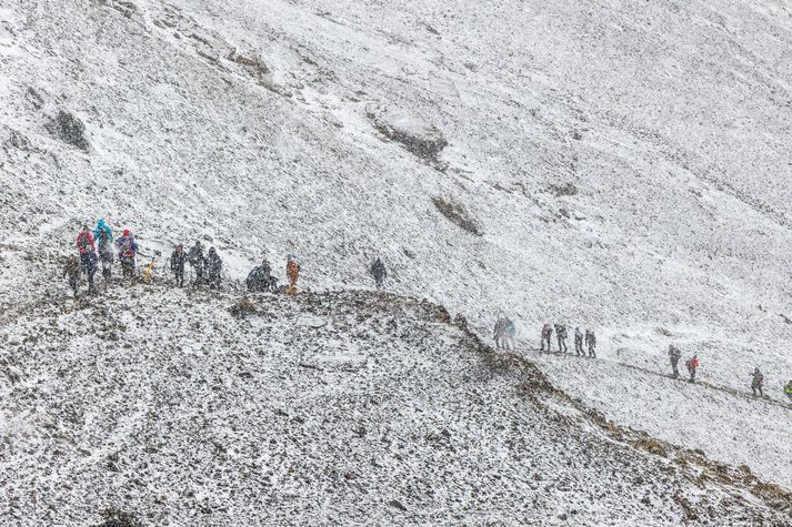 Búast má við hríðarbyl á hálendinu norðantil í dag.