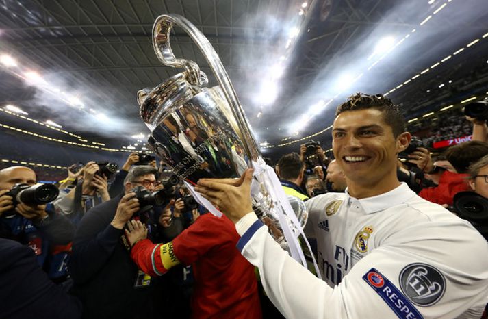 Cristiano Ronaldo skoraði tvö mörk í úrslitaleik Meistaradeildar Evrópu þar sem Real Madrid vann Juventus 4-1.