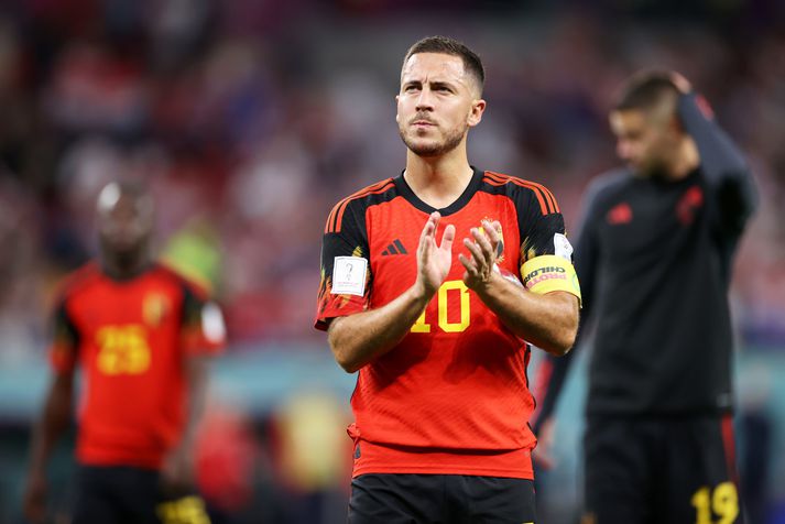 Eden Hazard náði sér ekki á strik á HM í Katar.