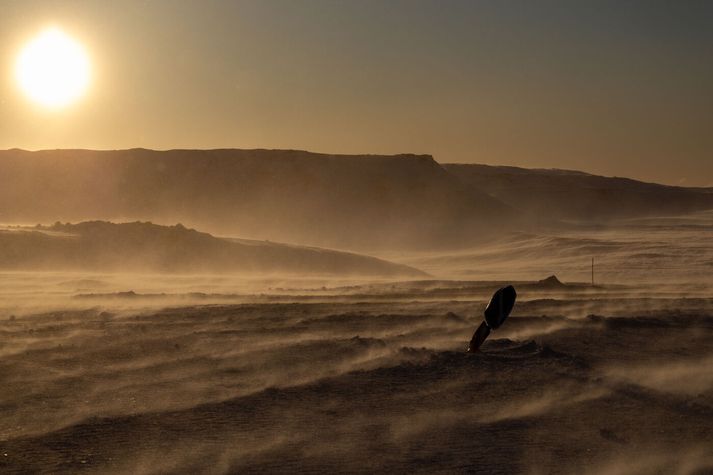Líklegt er að færð spillist á Suðurlandi í kvöld. 