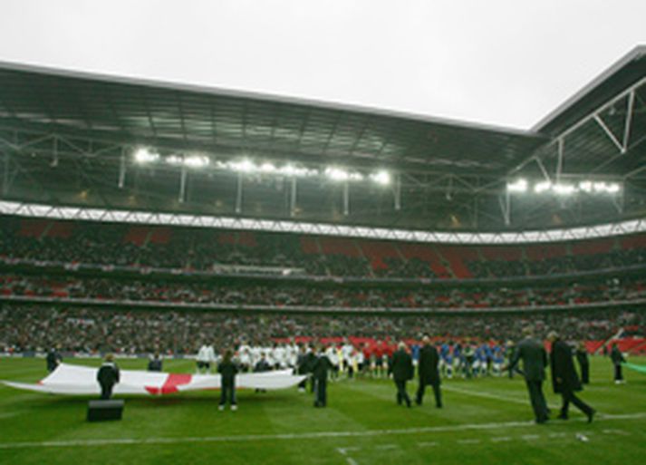 Það var mikið um dýrðir á Wembley í dag.