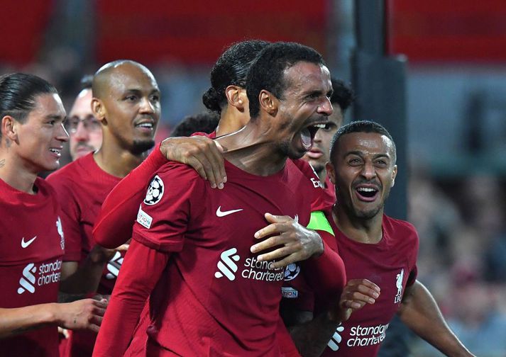 Joel Matip tryggði Liverpool afar dýrmætan sigur í gærkvöld.