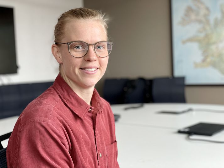 Rebekka Sverrisdóttir, varaforseti Hagsmunasamtaka knattspyrnukvenna og leikmaður Vals.