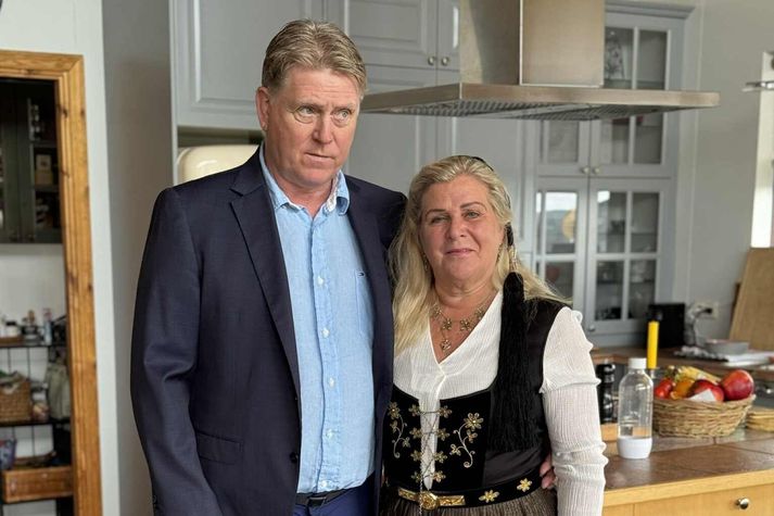 Á leið í sjómannamessu í Grindavík.