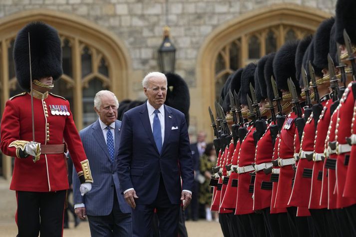 Vel fór á með konungnum og Biden Bandaríkjaforseta. 