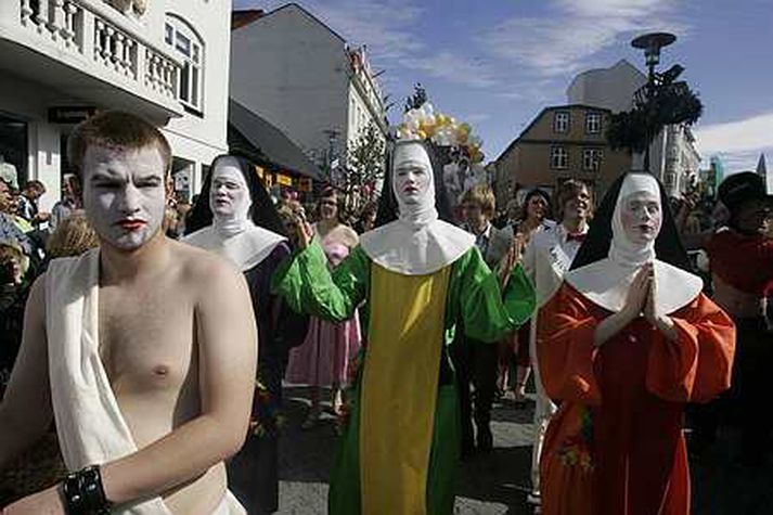 Frá Gay Pride göngunni í sumar.