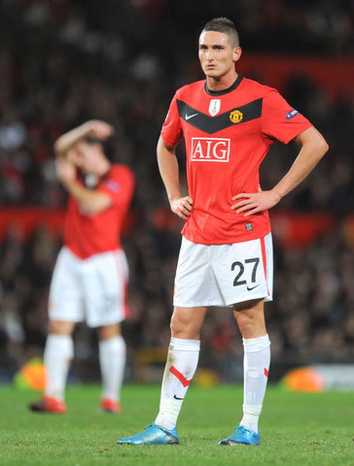Felipe Macheda í leik með Manchester United.