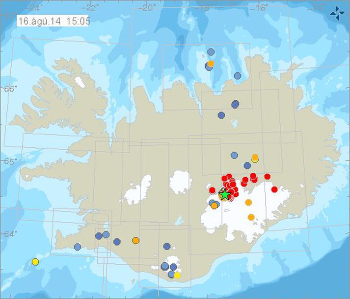 Bárðarbunga er í norð-vesturhluta Vatnajökuls.