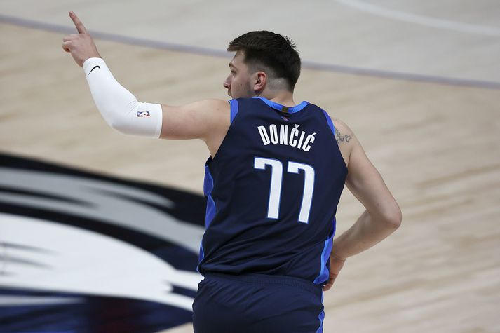 Luka Dončić var frábær að venju í nótt.