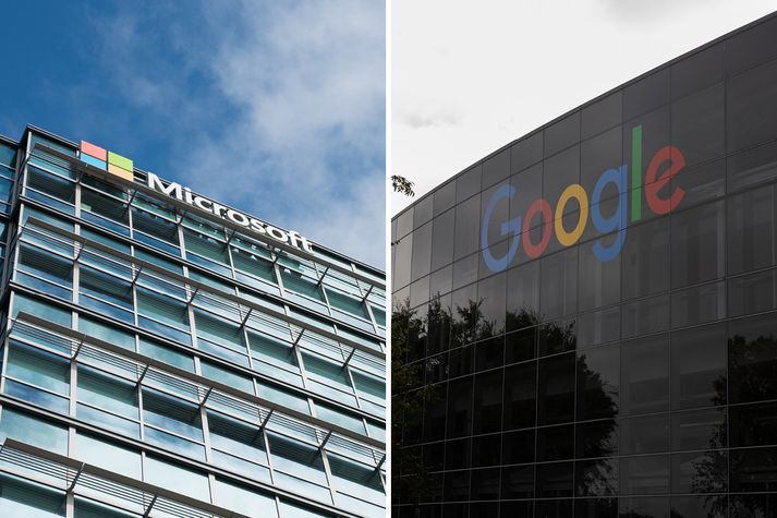 Virði hlutabréfa Microsoft og Alphabet, móðurfélags Google, hefur hækkað verulega á þessu ári.