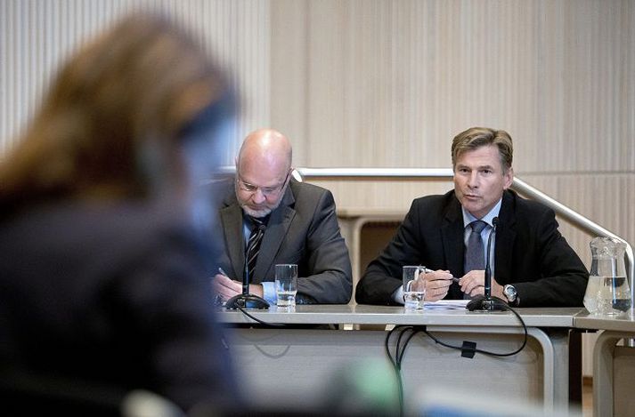 Þórarinn G. Pétursson, aðalhagfræðingur Seðlabankans, og Arnór Sighvatsson aðstoðarseðlabankastjóri kynntu vaxtaákvörðun bankans í gær. 