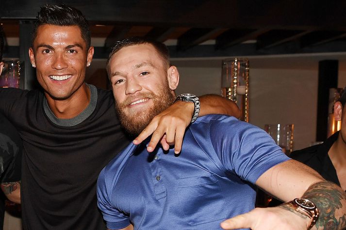 Cristiano Ronaldo og Conor McGregor á góðri stundu.