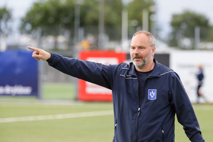 Kristján Guðmundsson, þjálfari Stjörnunnar, hefði viljað taka stigin þrjú í dag.