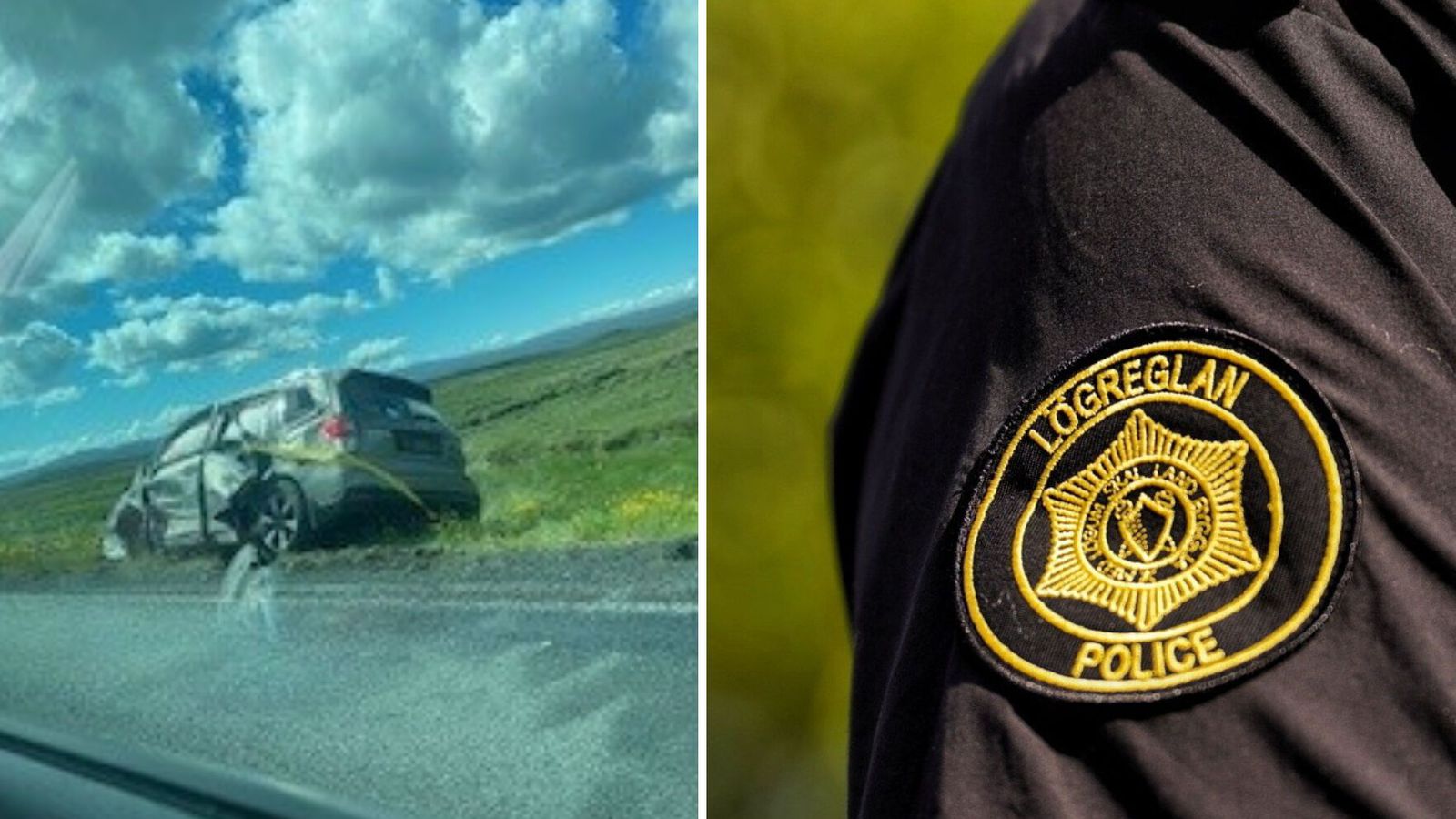 Á­rekstur við af­leggjara á Norður­landi vestra