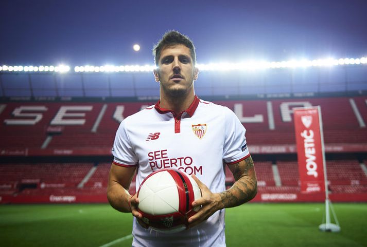 Stevan Jovetic er nýkominn til Sevilla en strax farinn að skrifa söguna.