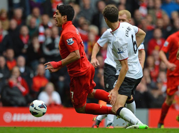 Luis Suarez í leik gegn Manchester United.