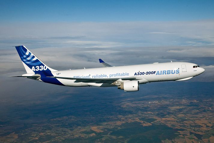 Flugvélin var af gerðinni Airbus A330.