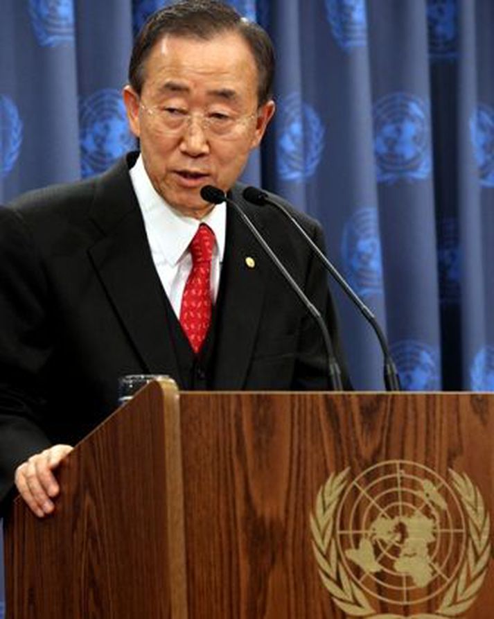 Ban Ki-moon, aðalritari Sameinuðu þjóðanna, segir að efnahagsleg óvissa ætti ekki að koma í veg fyrir stuðning við fátæk ríki. Mynd/ AP.