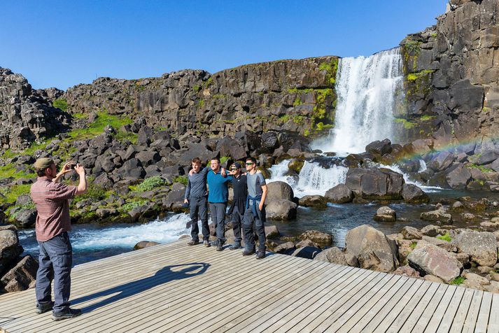 Ferðamenn á Suðurlandi.