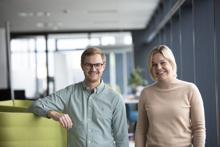 Þau Christian Aubell og Grete Kvernland-Berg miðluðu reynslu sinni af innleiðingu fjarheimaþjónustu tli starfsmanna borgarinnar. 