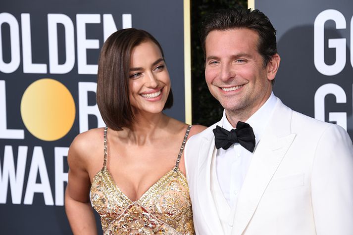 Irina Shayk og Bradley Cooper á Golden Globe verðlaunahátíðinni fyrr á árinu