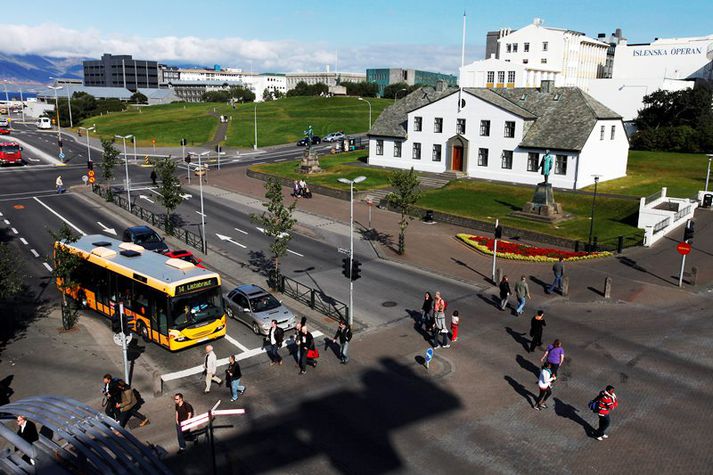 Lækjargata á góðum degi. Myndin er úr safni.