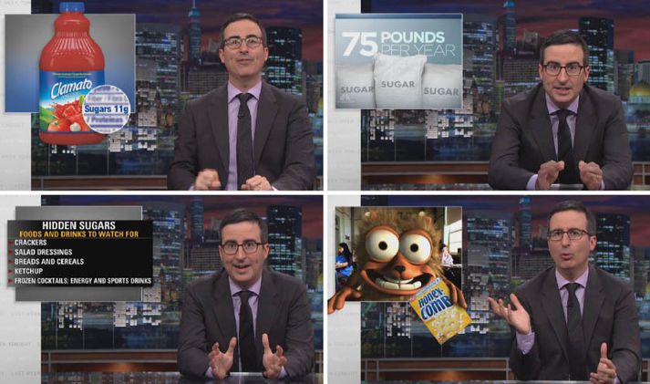 John Oliver fjallar um sykur.