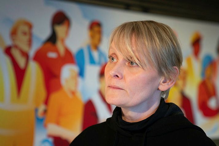 Sólveig Anna Jónsdóttir er formaður Eflingar. Hún starfaði lengi á leikskóla áður en hún hellti sér út í stéttarfélagsstörf.