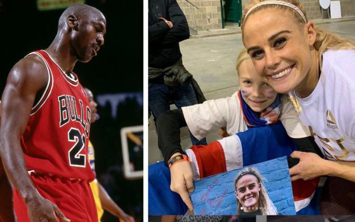 Michael Jordan og Sara Sigmunds.